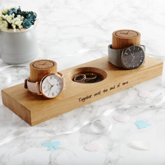Couples watch and ring tray