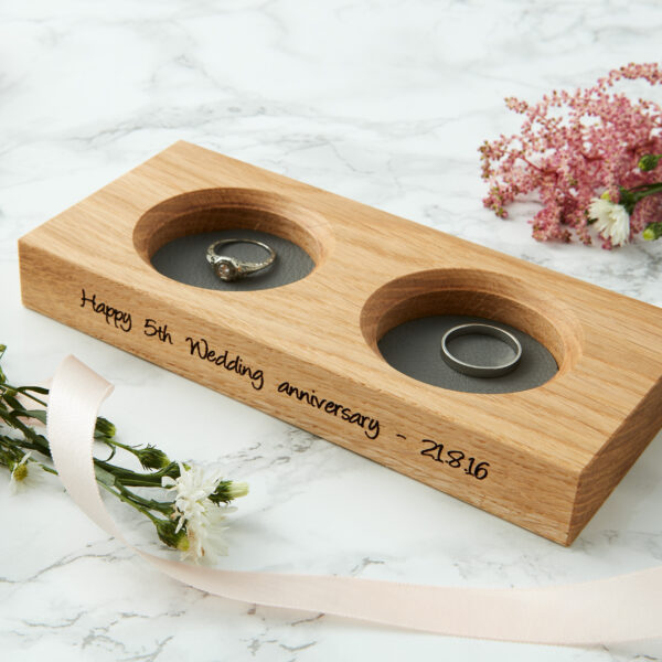 Oak Wedding Ring Dish
