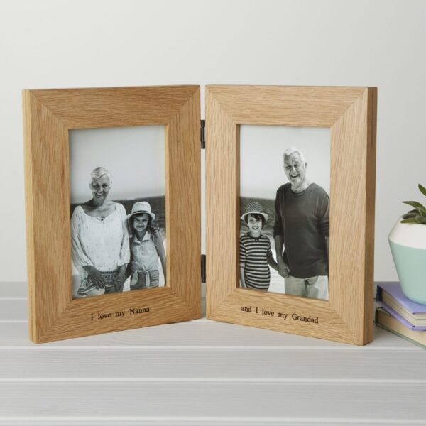 Hinged Oak Photo Frame