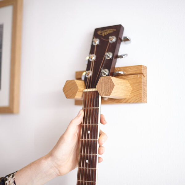 Wall mounted Plain Hex Small Guitar.