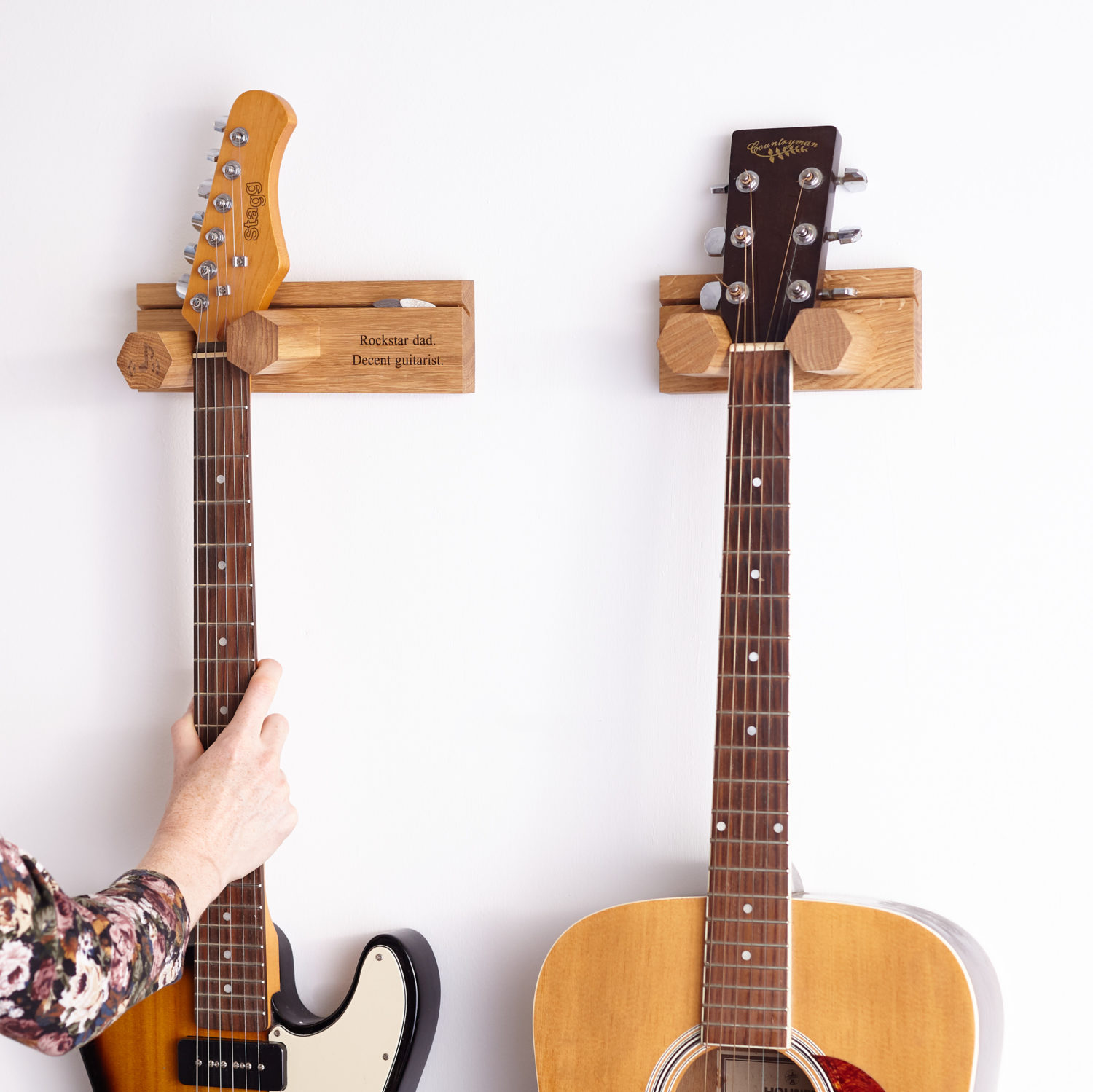 Personalised Double Guitar and Plectrum Stand - MIJMOJ