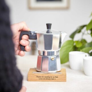 Personalised Stovetop Espresso Maker Moka Pot Stand