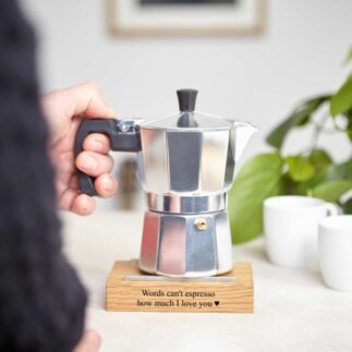Personalised Stovetop Espresso Maker Moka Pot Stand