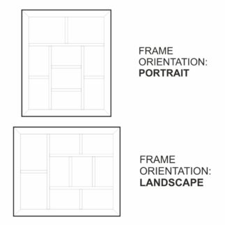 Solid oak personalised gallery photo frame