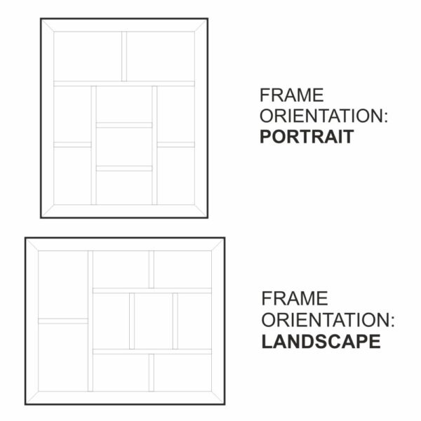 Solid oak personalised gallery photo frame