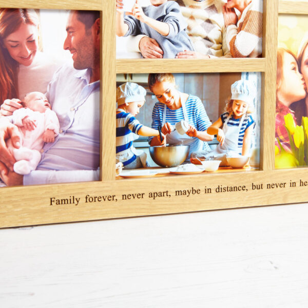 Solid oak personalised gallery photo frame