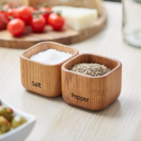 Salt and Pepper oak pinch pots