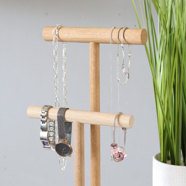 Solid oak jewellery hanger / necklace stand