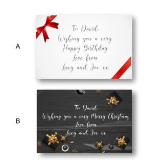 Printed gift note