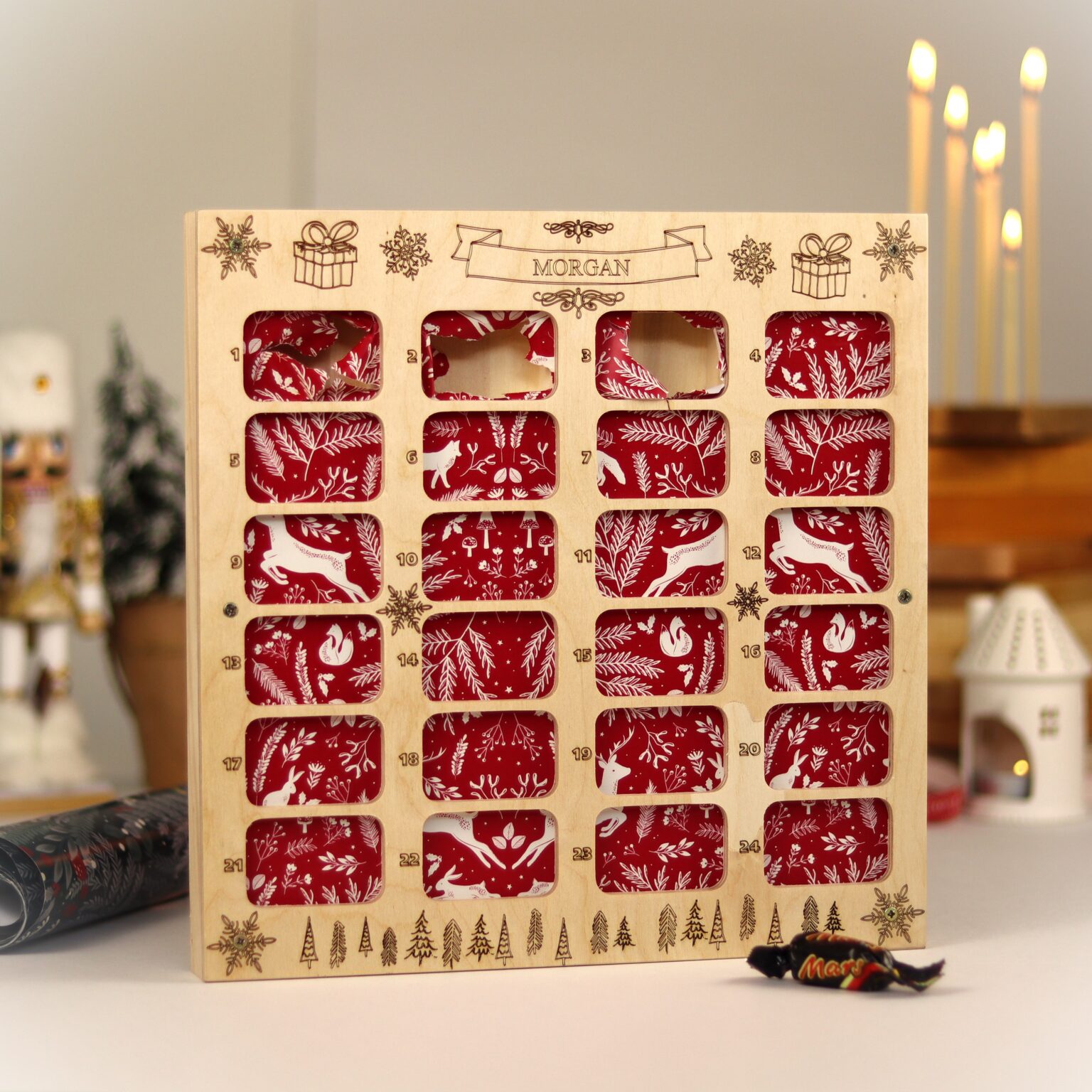 Reusable personalised advent calendar