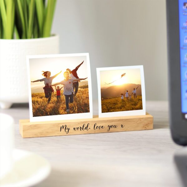 Valentine's engraved photo block with prints