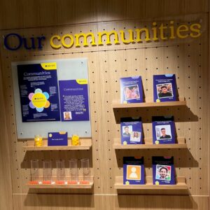 Aviva Office fit out oak peg board