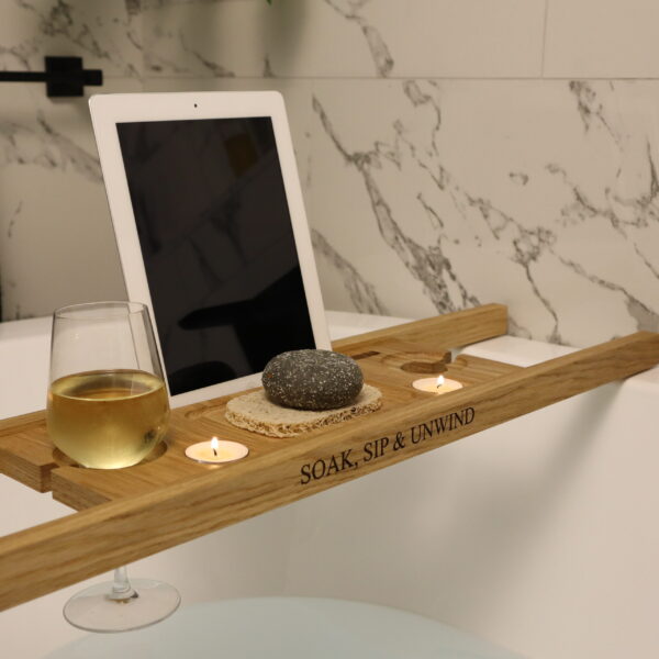 Bath caddy tray