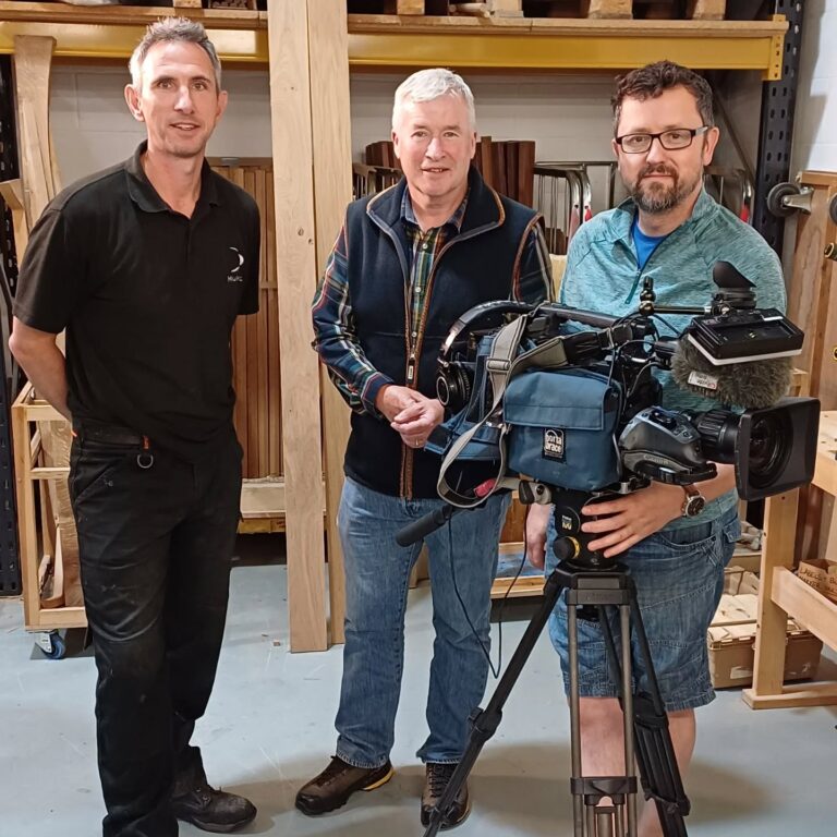 Film crew S4C Heno visit the MijMoj workshop