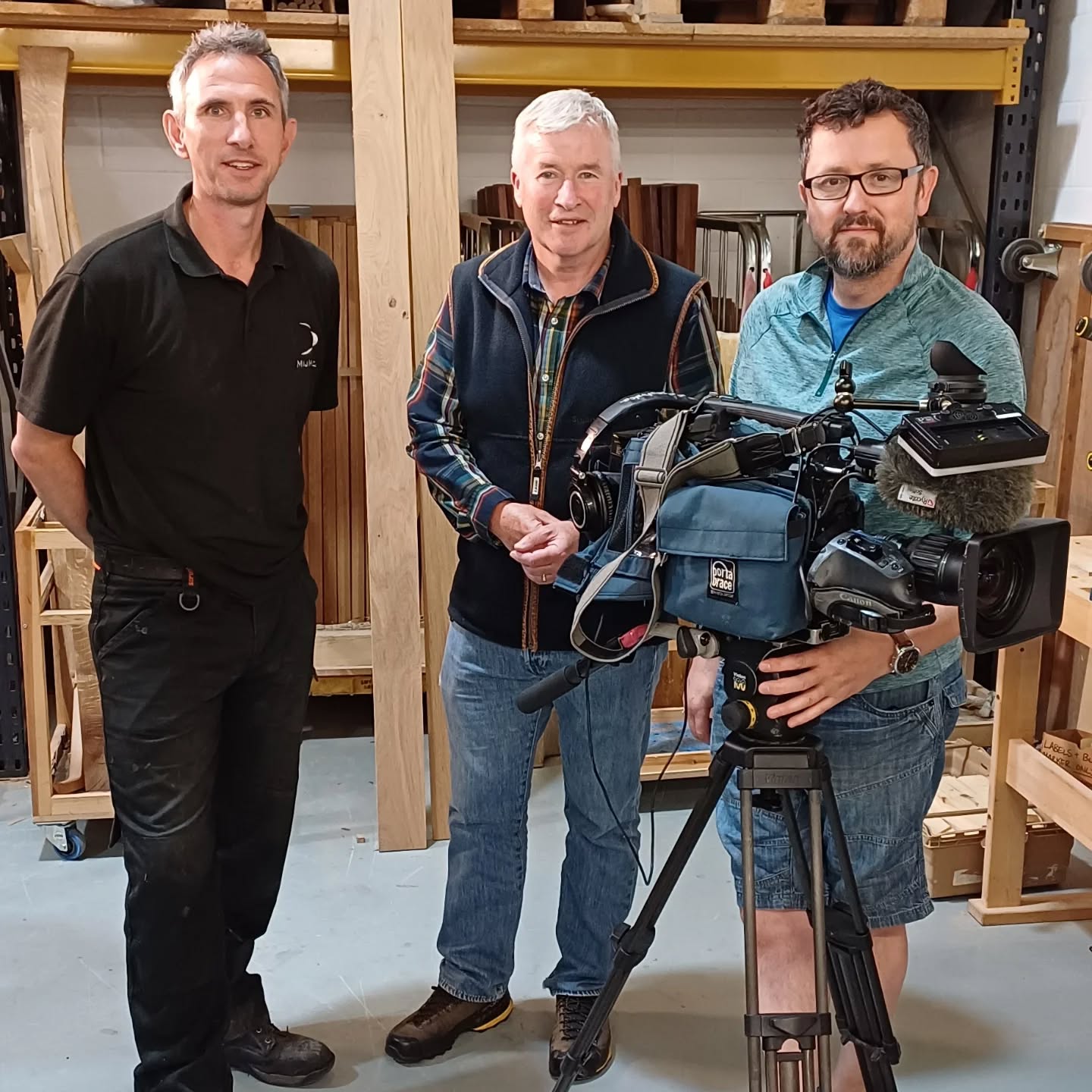 Film crew S4C Heno visit the MijMoj workshop