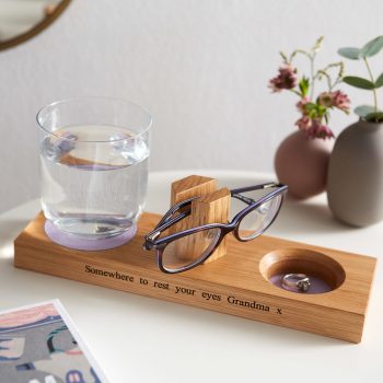 Glasses stand with coaster