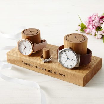 Couples watch and ring stand
