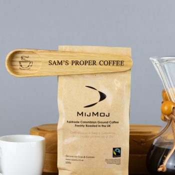 Personalised Coffee Scoop, for the coffee loving Dad this Father's Day.