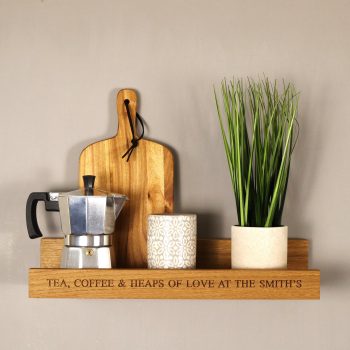 Personalised Cut To Size Oak Floating Ledge Shelf