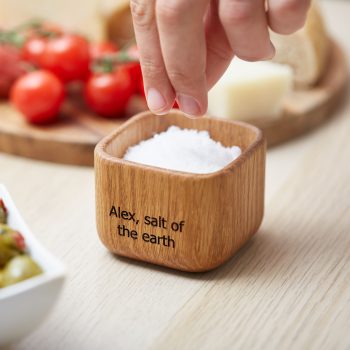 Personalised Solid Oak Pinch Pot