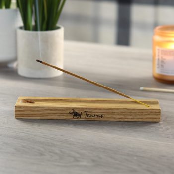 Personalised Star Sign Constellation Incense Stick Holder In Solid Oak