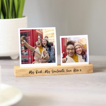 Personalised couple photo prints and holder
