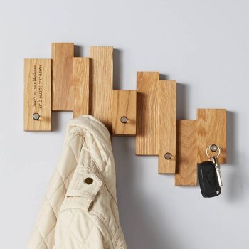 Oak Blocks Coat Rack